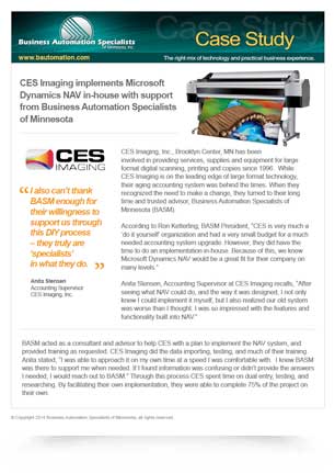 CES Imaging Microsoft Dynamics NAV