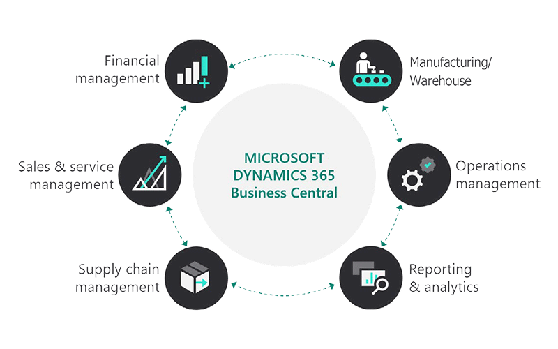 Microsoft Business Central Capabilities Infographic